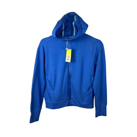 All in Motion Kids Fleece Full Zip Hooded Sweatshirt - Blue, Large (10/12) - Picture 2 of 4